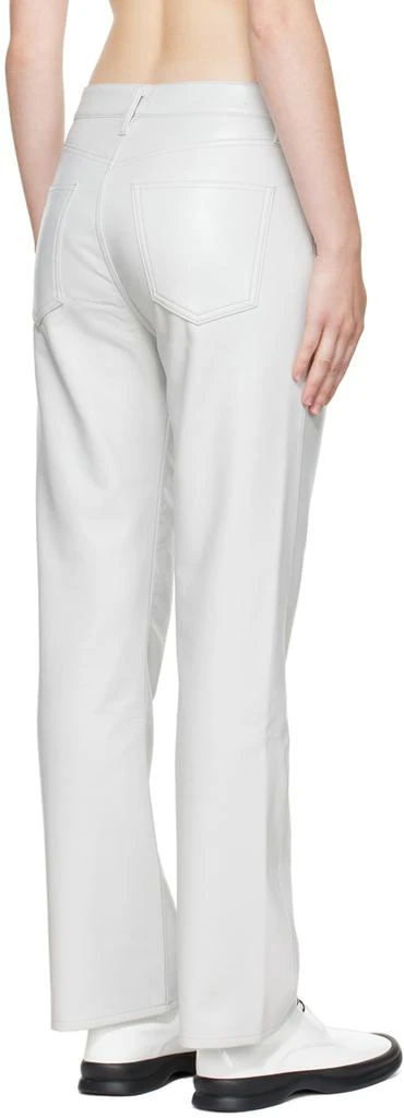 AGOLDE Gray Relaxed Leather Pants 3