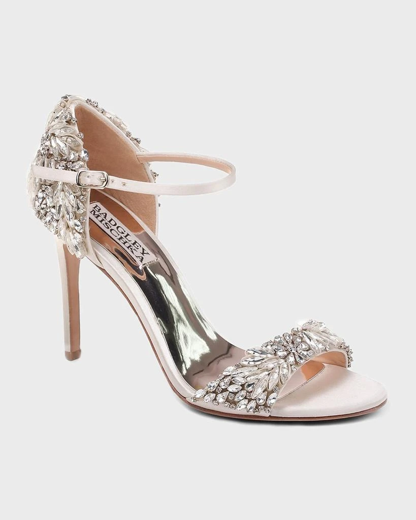 Badgley Mischka Tampa Embellished Satin Sandals 2