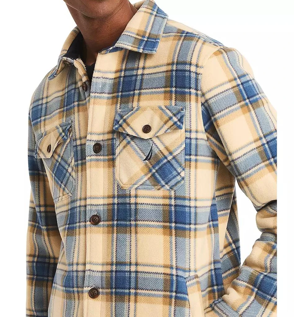 Nautica Men's Classic-Fit Plaid Fleece-Lined Button-Down Shirt 3