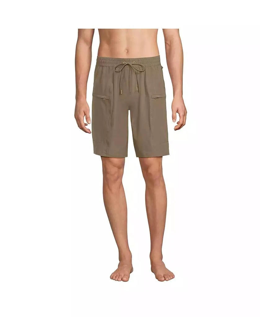 Lands' End Big & Tall 9 Inch Packable Cargo Swim Shorts 1