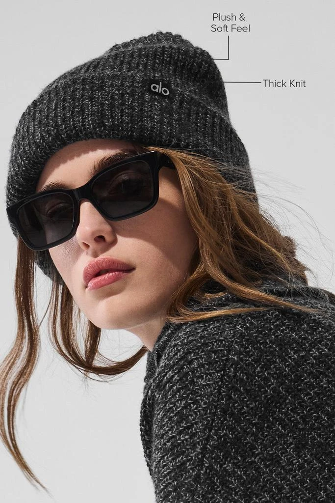 Alo Marl Beanie - Black Marl - Hats - Free Shipping  display picture 1