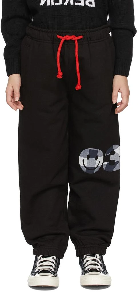 032c SSENSE Exclusive Kids Black Smiley Logo Lounge Pants 2