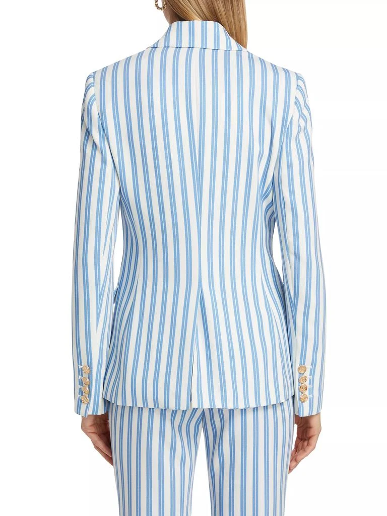 Toccin Kylie Striped Double-Breasted Cutaway Blazer 5
