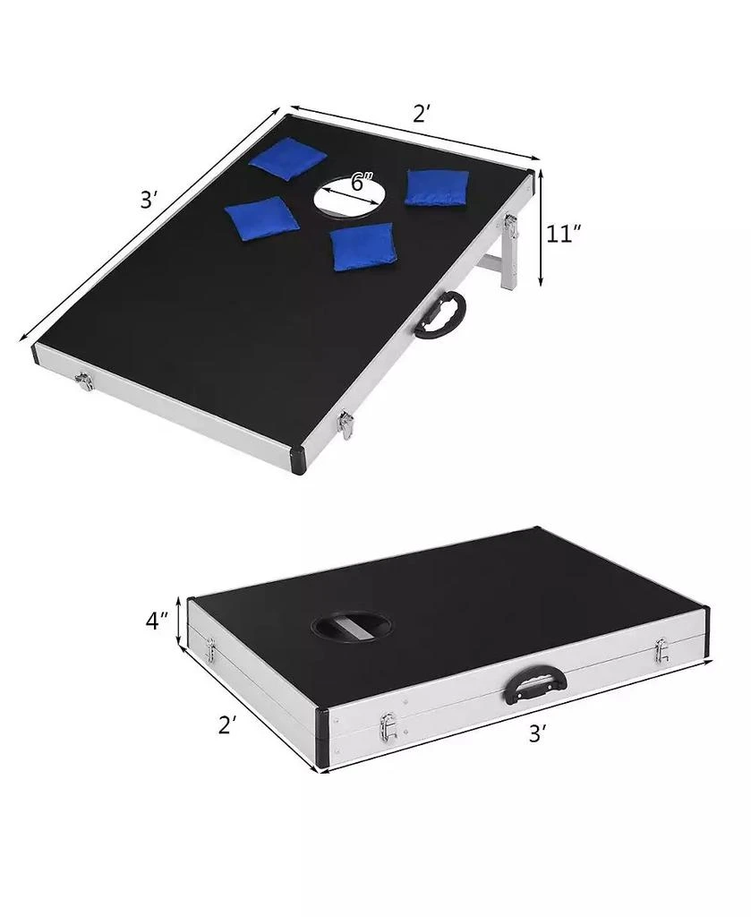 GOUUN Cornhole Set with Foldable Design and Side Handle 3