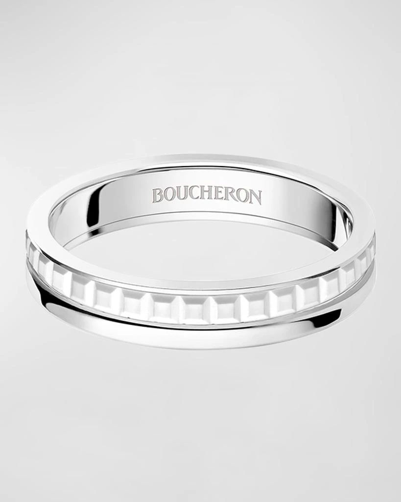 Boucheron Quatre 18K White Gold Double White Edition Band Ring