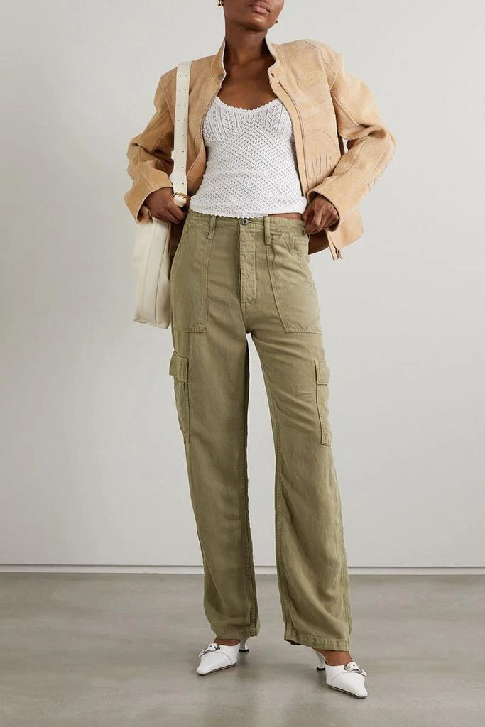 MOTHER The Private Lyocell and linen-blend cargo pants 2