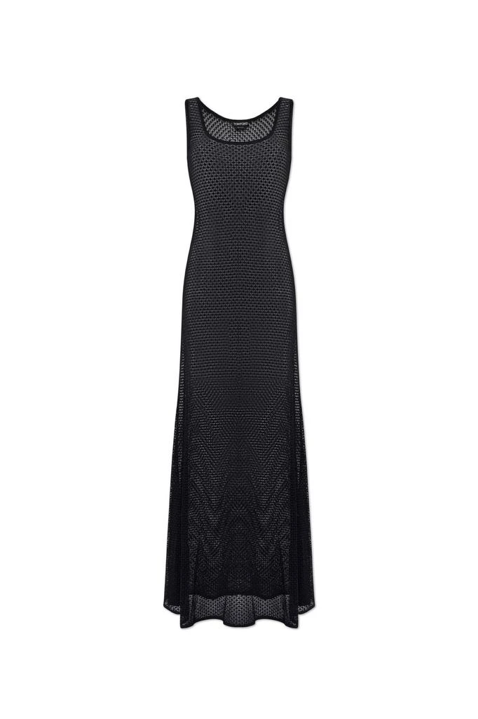 Tom Ford Tom Ford Sleeveless Semi-Sheer Maxi Dress from Cettire