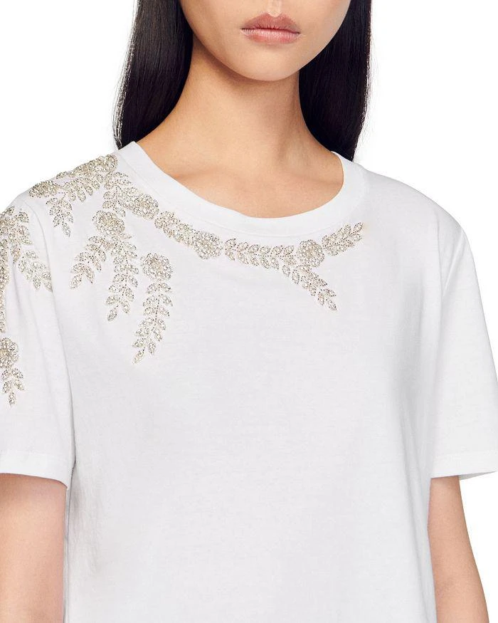 Sandro Stras Beaded T-Shirt 4