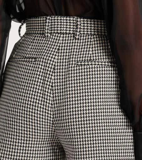Dolce 
Gabbana Houndstooth high-rise wool-blend shorts 5