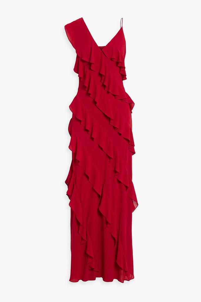 MIKAEL AGHAL Ruffled chiffon maxi dress