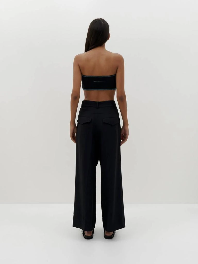 Bassike Slim Rib Bandeau In Black 3
