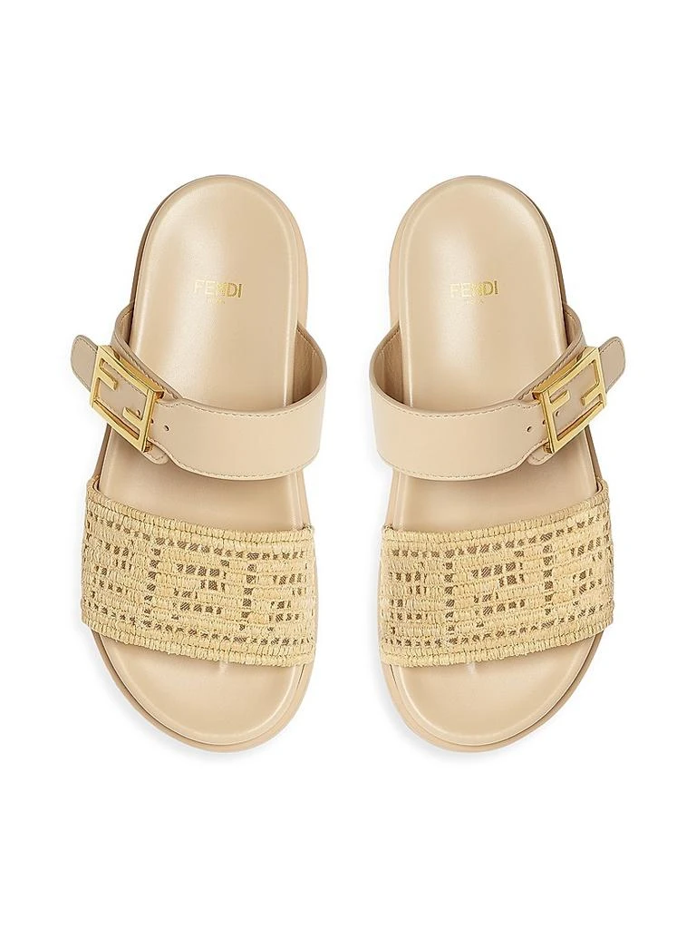 Fendi Fendi Feel Woven Double Strap Slides 4