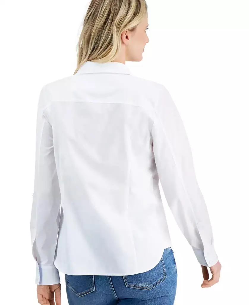 Nautica Women's Roll-Tab Button-Front Shirt 2