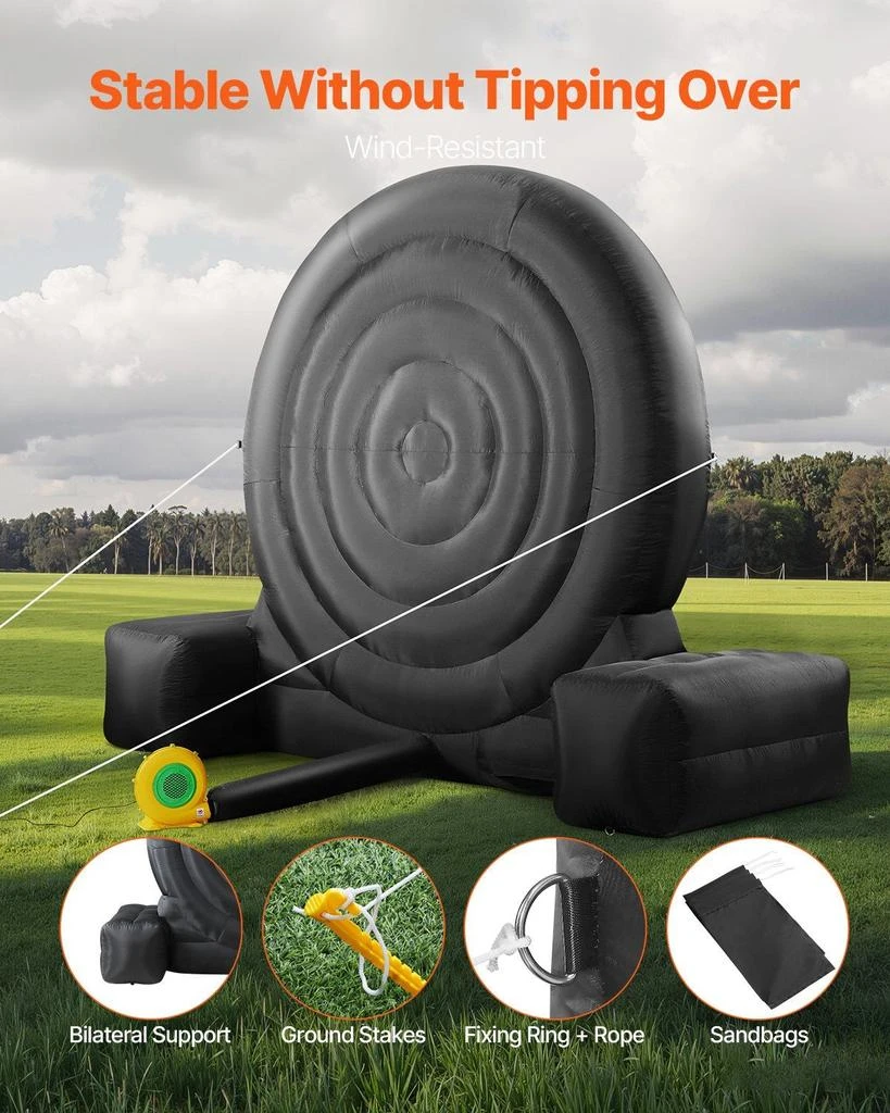 OUTDOOR SPRITZ Inflatable Soccer Dart Board over 10 ft High with 9 Kick Balls 
Air Pump 5