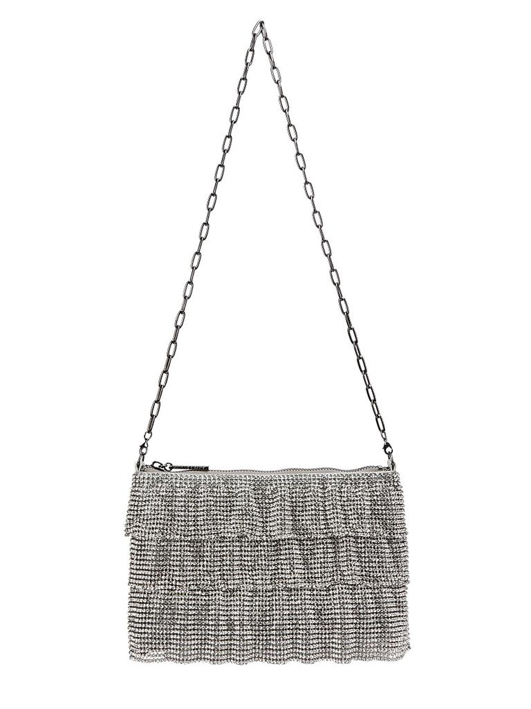 Whiting & Davis Chloe Brass Mesh Crossbody Bag