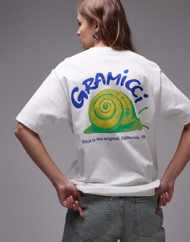 Gramicci Gramicci snail graphic t-shirt in white