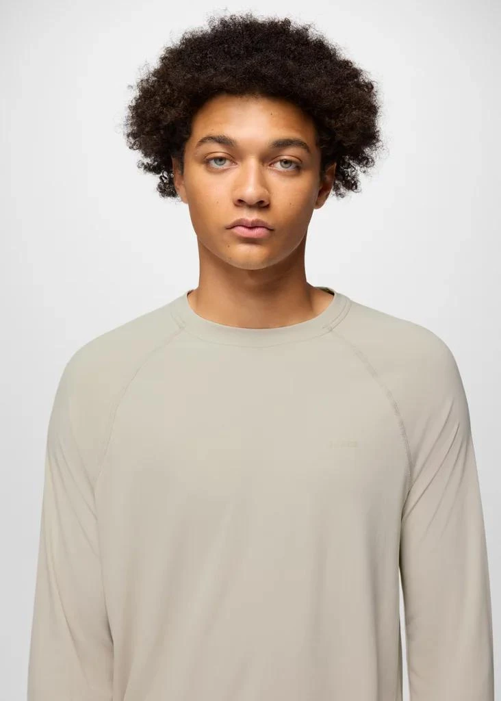Prana Mens prAna Sol Shade Long Sleeve Crew Almond Shirts - Main Image