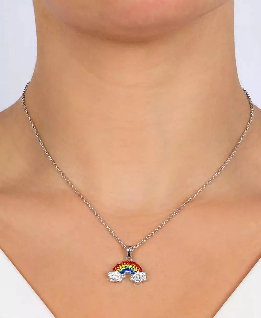 Macy's Women's Crystal Rainbow and Cloud Pendant Necklace 3