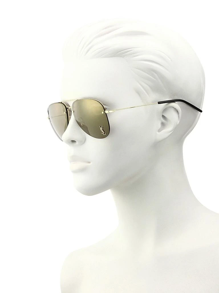 Yves Saint Laurent Monogram 59MM Mirrored Aviator Sunglasses 2