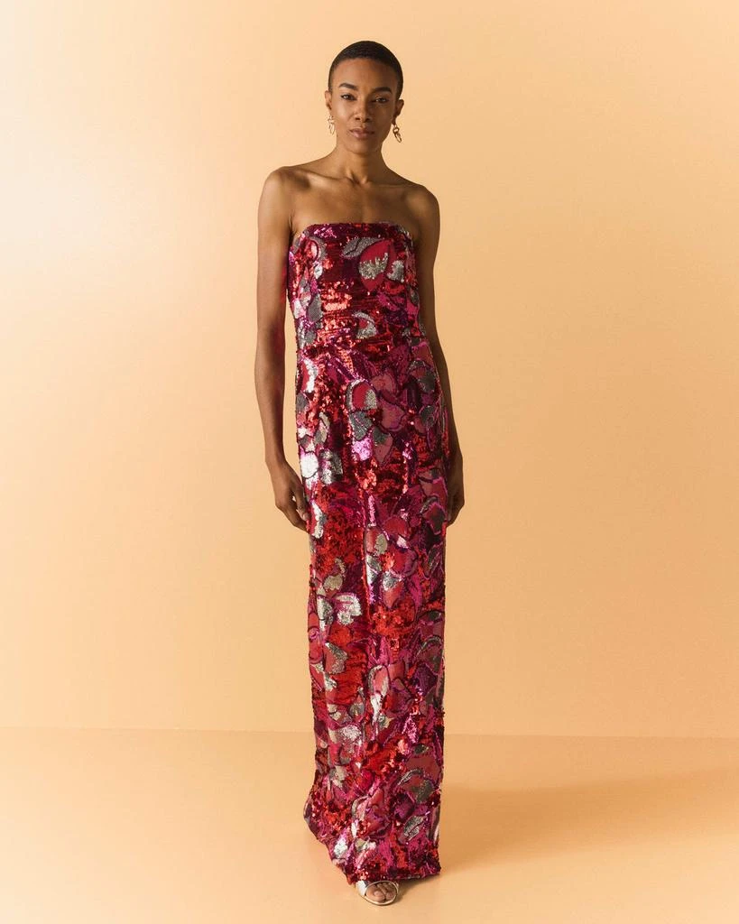 HELSI Serena Strapless Floral Sequin Column Gown 2
