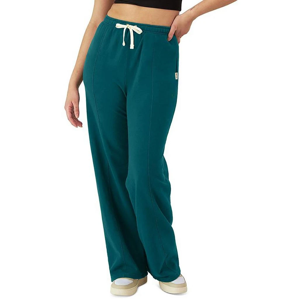 CHAMPION Womens Fleece Wide Leg Sweatpants 2