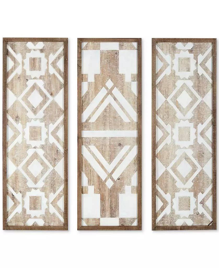 JLA Home Madison Park Mandal Wood Wall Decor, Set of 3