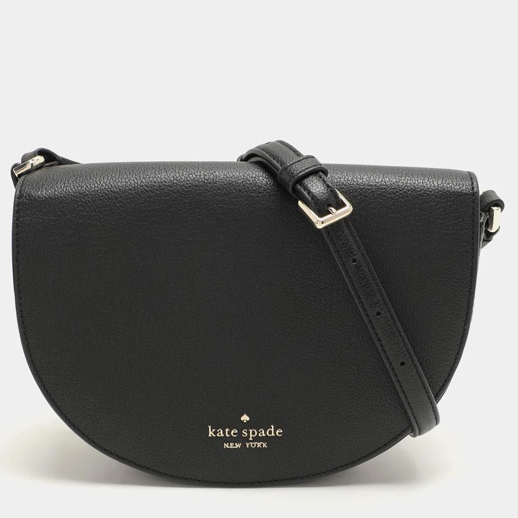 Kate Spade Kate Spade Black Leather Luna Crescent Crossbody Bag 1