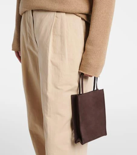 The Row To Go Small suede tote bag 2