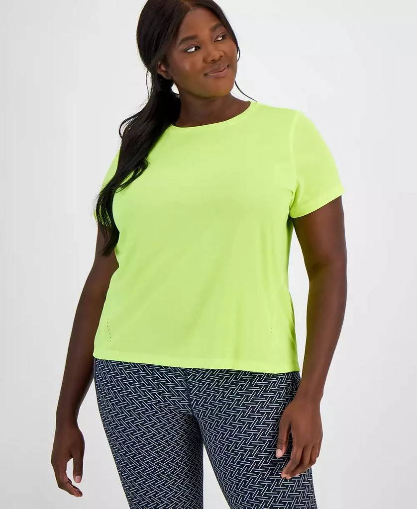 Id Ideology Womens Birdseye Mesh Tank Top Green Size X Large 1 main image 1
