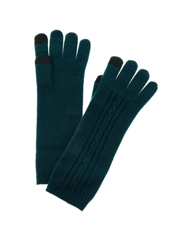 Phenix Oval Cable Stitch Long Cashmere Gloves 1