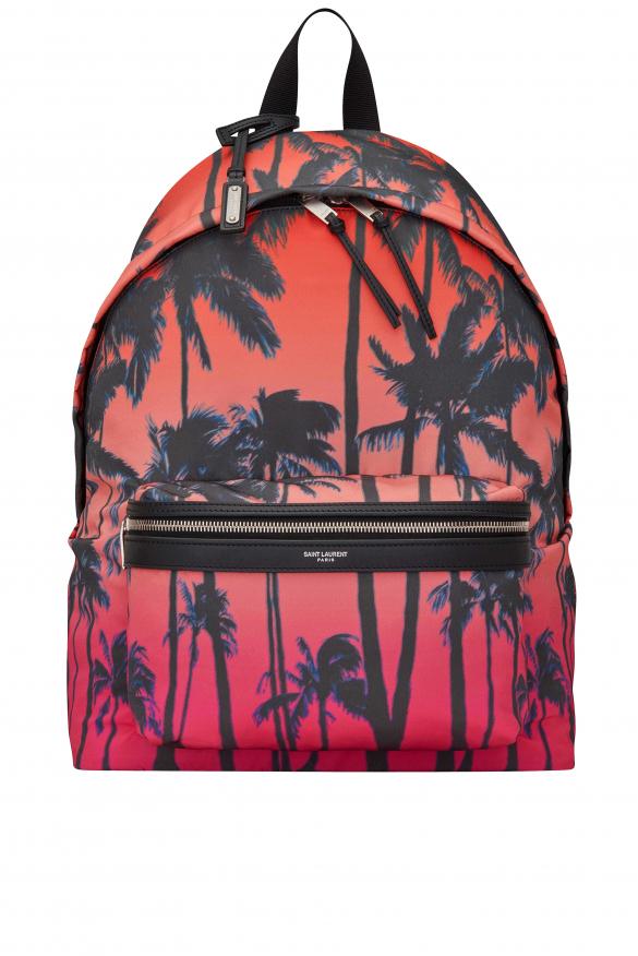 Shop Luxury backpack saint laurent backpack city model pink orange