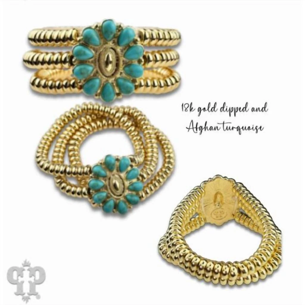 Pink Panache Pink Panache - Women
s Turquoise Concho Stretch Bracelet 3