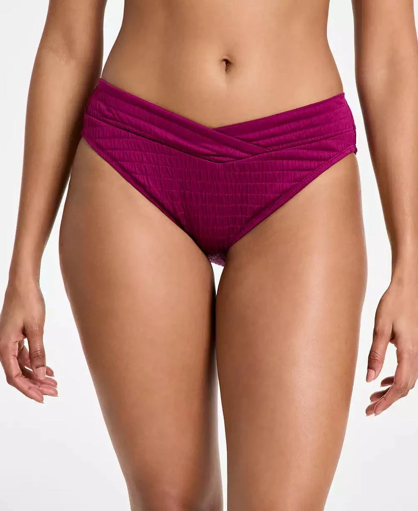 Bar III Women's Pucker Up V-Waist High-Leg Bikini Bottoms, Exclusively at Macy's 3