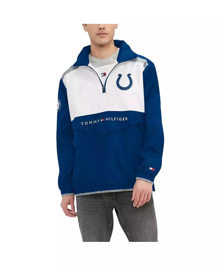 Tommy Hilfiger Men's Royal, White Indianapolis Colts Carter Half-Zip Hooded Top 1