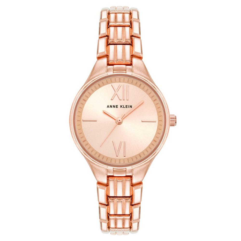 Anne Klein Women's Quartz Round Rose Gold-Tone Alloy Watch