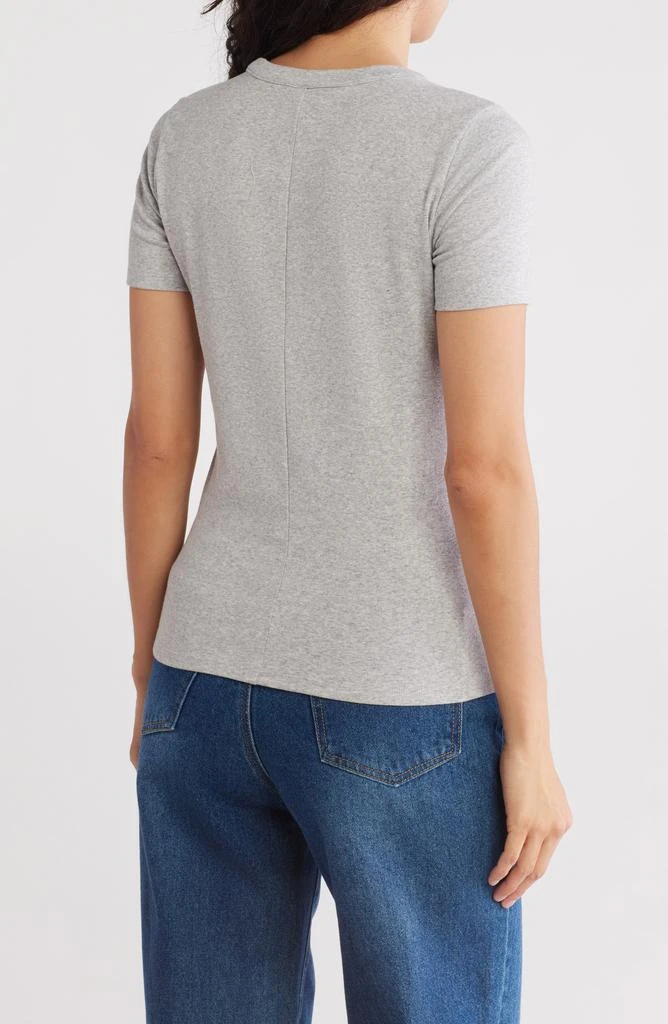 Melrose and Market Cotton Blend Fitted Tee 2