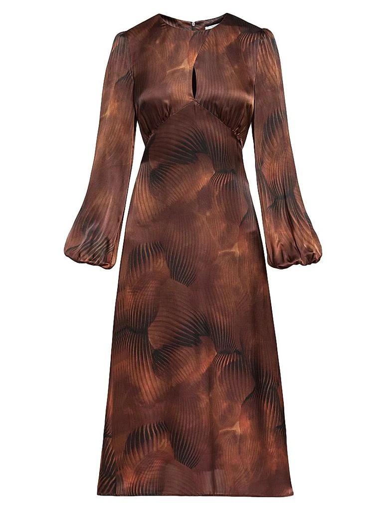 Santorelli Silk-Blend Charmeuse Midi-Dress 1