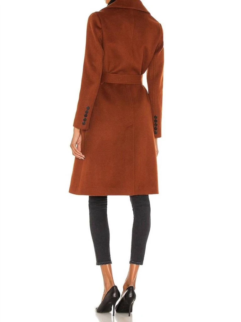 Soia & Kyo Damara Wool Coat In Rust 5