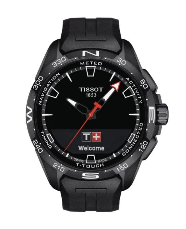 Tissot Tissot T-Touch Connect Solar Black Dial Rubber Strap Men's Watch T121.420.47.051.03 1