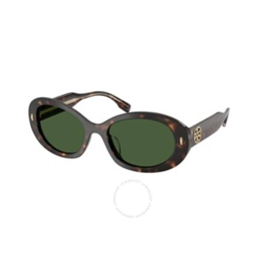 Tory Burch Green Oval Ladies Sunglasses TY7214U 172871 53 1