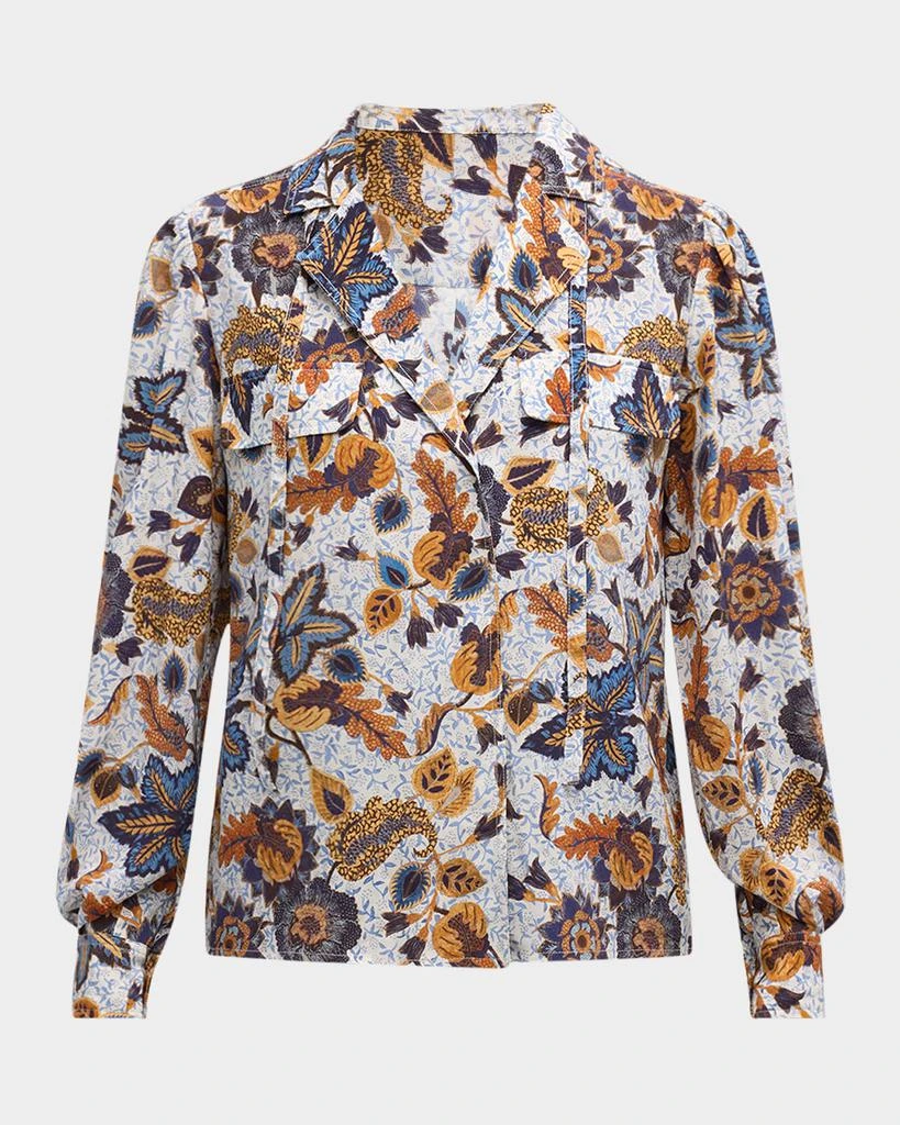Ulla Johnson Florian Floral-Print Silk Blouse 1