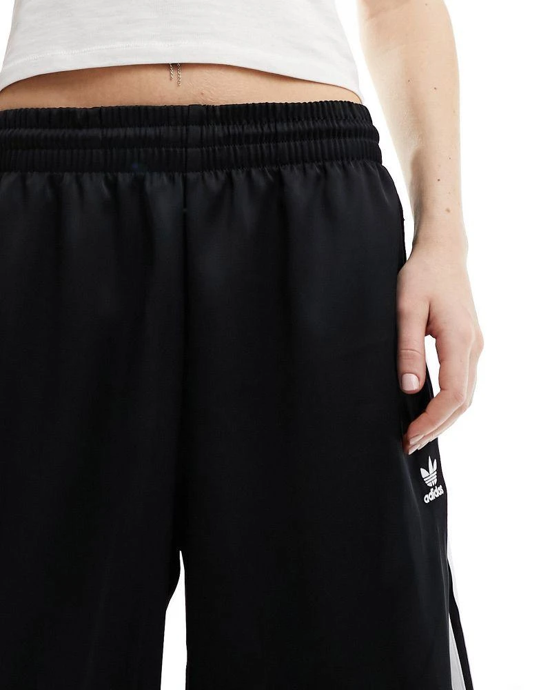 Adidas adidas Originals wide leg satin joggers in black 5