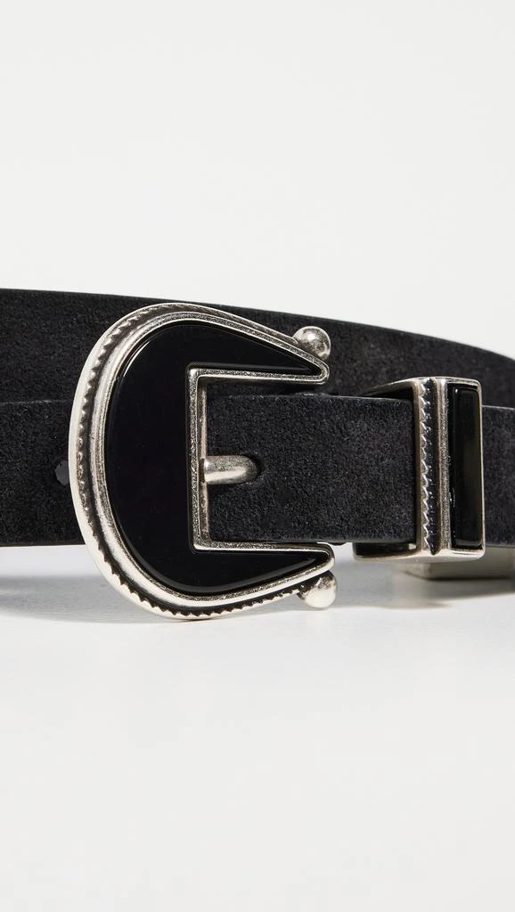 Andersons Skinny Suede Western Buckle Belt 4