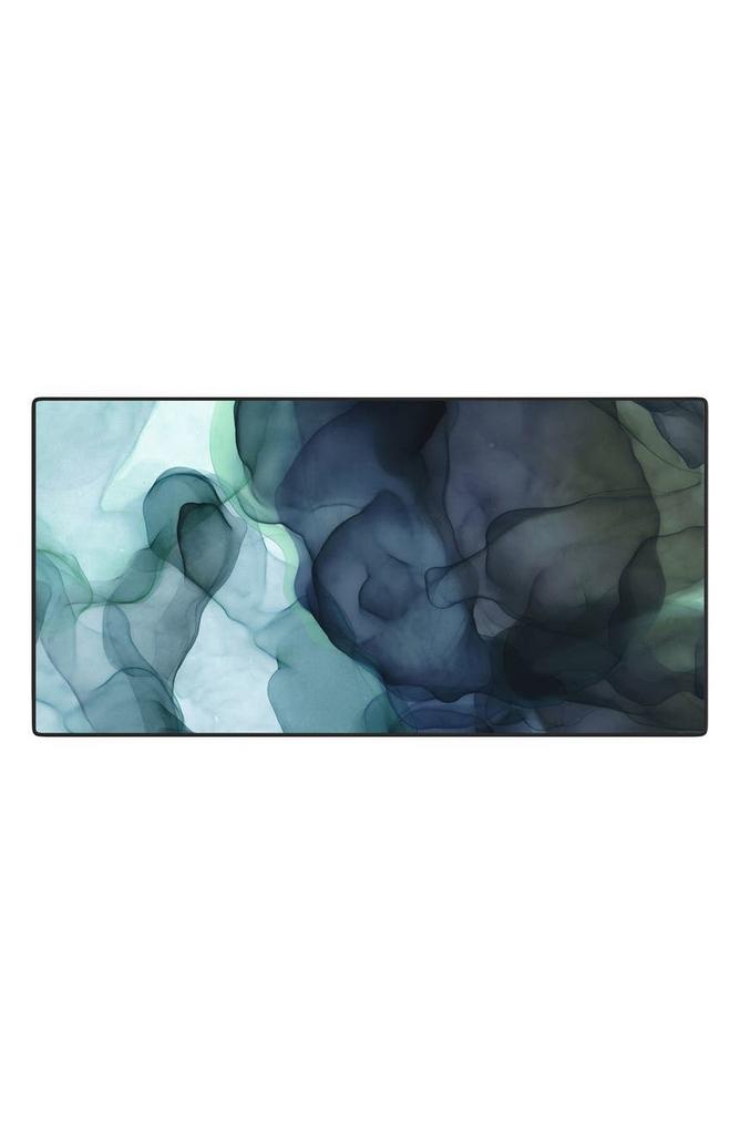 DENY Designs Utart Night Blue Flowing Art Desk Mat