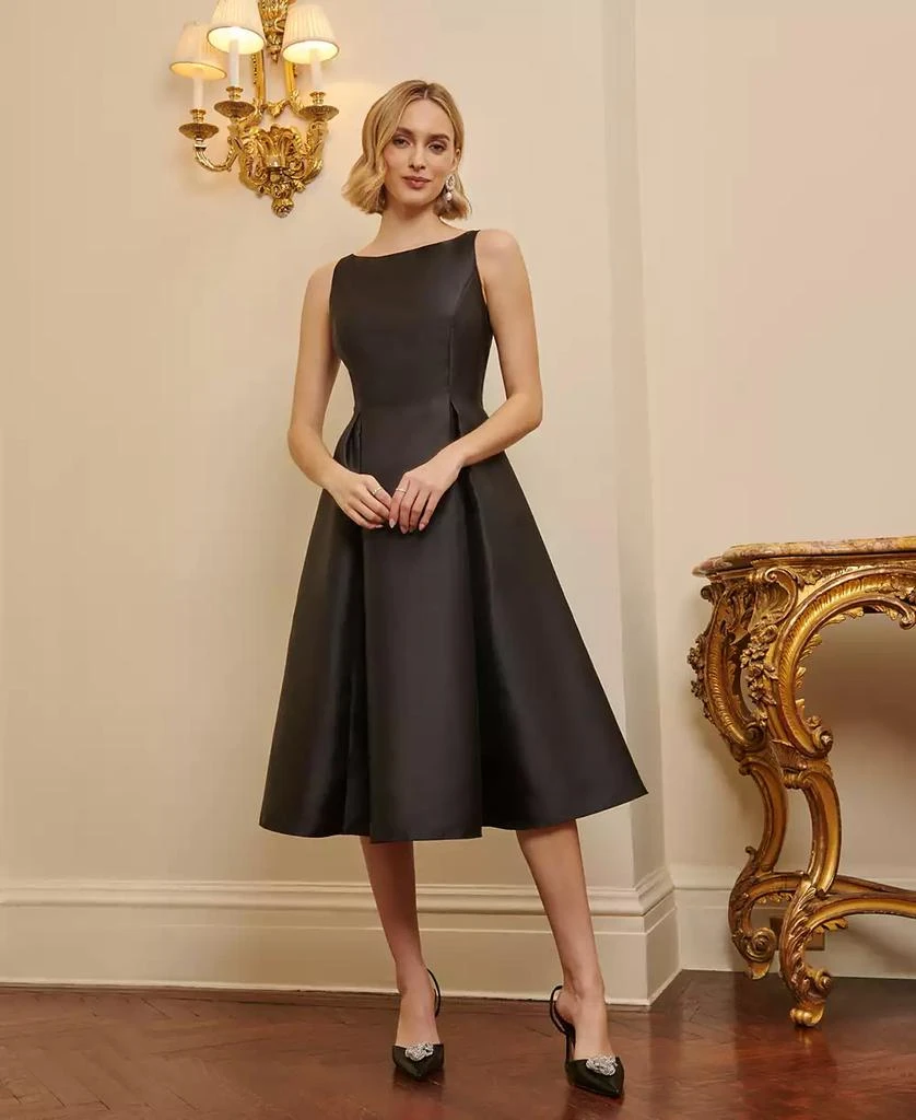 Adrianna Papell Boat-Neck A-Line Dress 4