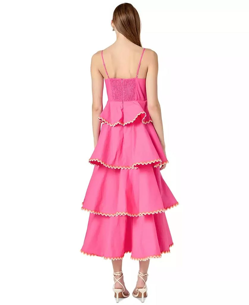 English Factory Women's Cotton Sleeveless Tiered A-Line Dress 3