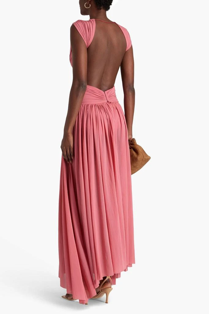 PHILOSOPHY di LORENZO SERAFINI Open-back twisted mesh maxi dress 3
