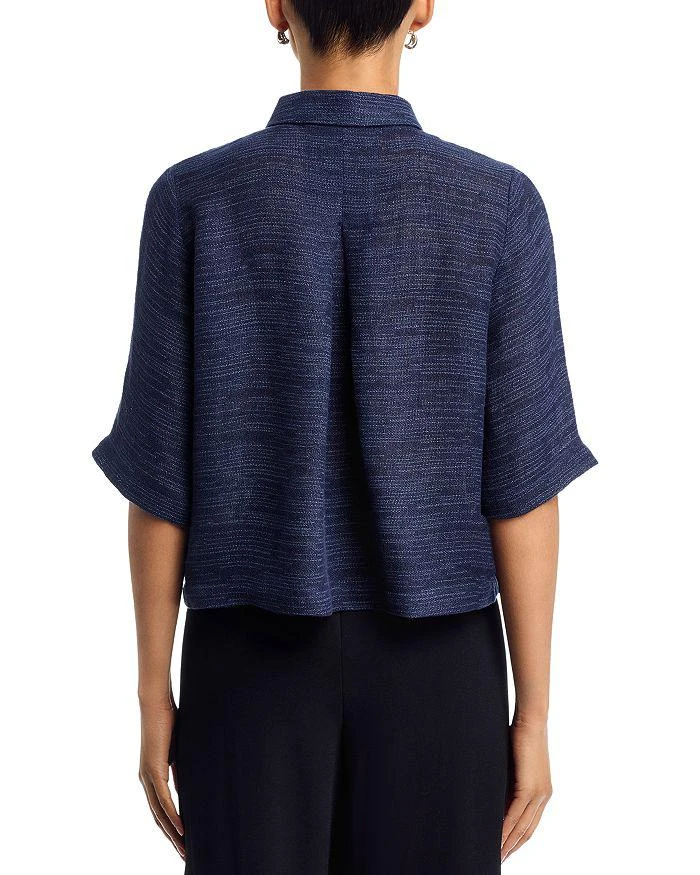 Eileen Fisher Classic Collar Elbow Sleeve Shirt 3