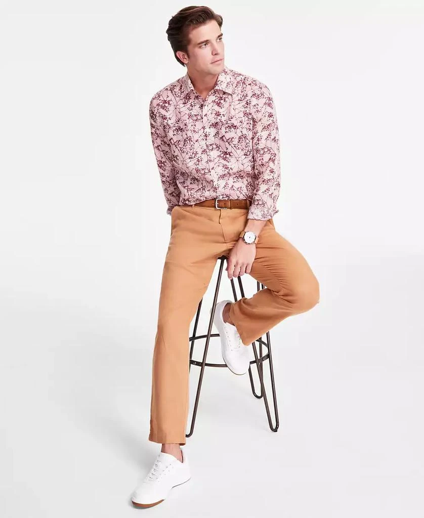 Club Room Men's Lisbon Long Sleeve Button-Front Printed Linen Shirt, Exclusively at Macy's 2