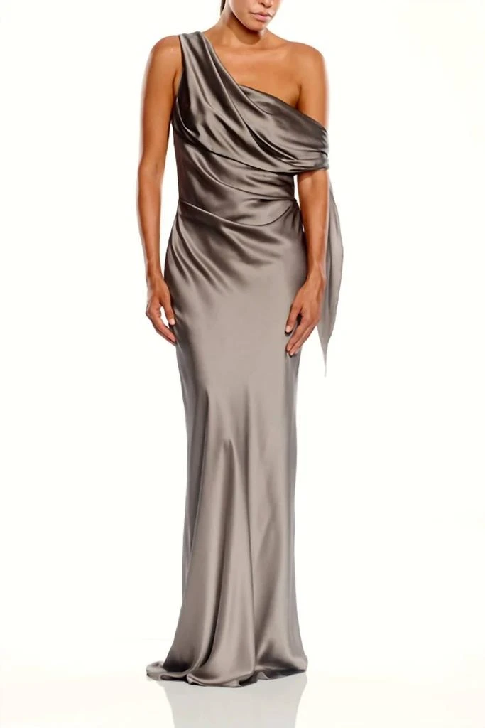 THE SEI The Sei - Asymmetrical Drape Gown With Tie